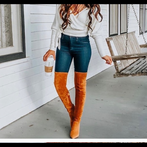 Goodnight Macaroon Shoes - Goodnight Macaroon Marlo Tan OTK boots